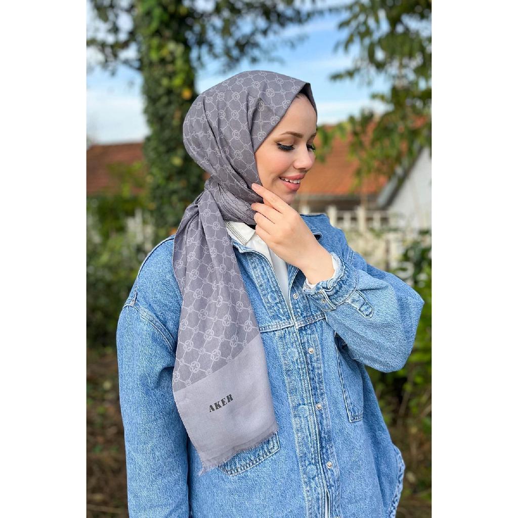 Elegance Monogram Shawl - 1090100-913 - Smoked