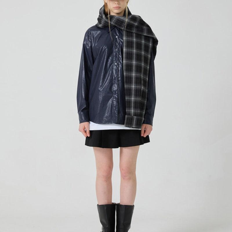 YUTHENTIC Karomuster Ärmelschal Schwarz Kariert AX5XF8502D