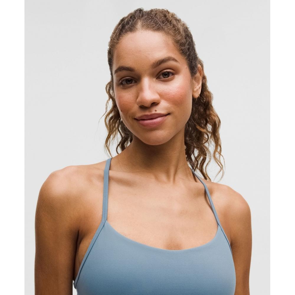 Lululemon Flow Y BrA Light Support  A B Cup  Evolve Steel Blue