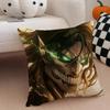 AAttack on Titan Cushion Cover Linen Pillow Case Soft Breathable Protective Couch Room Decoration