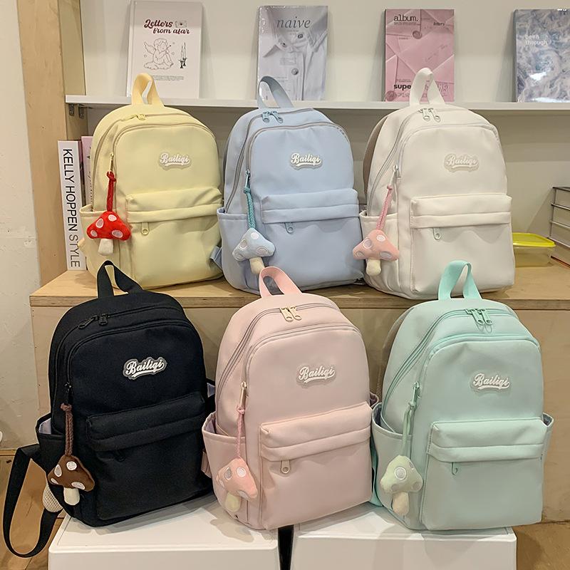 School bag female college student small fresh girl versatile spring outing going out backpack lightweight junior high school student class backpack