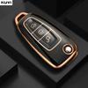 TPU Faltbarer Autoschlüssel-Etui Abdeckung Tasche Schlüsselanhänger für Ford Focus C-Max S-Max Galaxy Mondeo Ranger Transit Tourneo Custom Styling