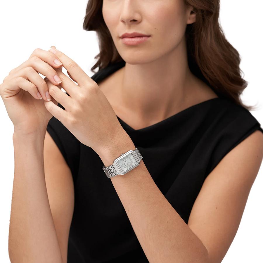 Fossil Retro dámske hodinky Raquel - Nerezová oceľ v striebornom tóne, Vodotesnosť 50M Darček na Deň matiek ES5306