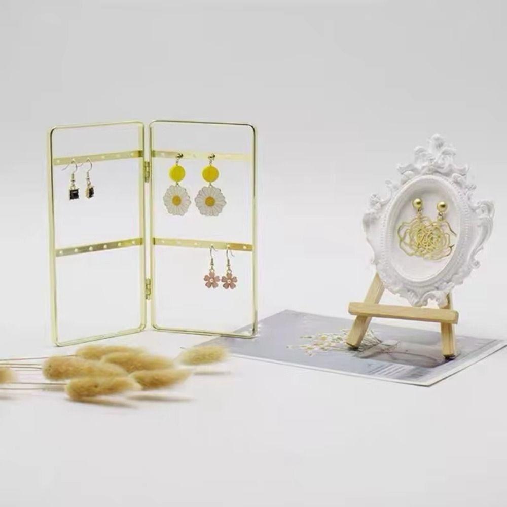 Nordic Style Jewelry Rack Foldable Earrings Storage Shelf Necklace Display Stand  Counter