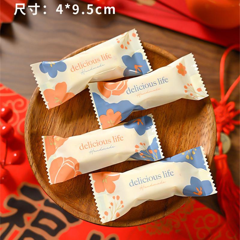 100Pcs 4x9cm 2024 Chinese Dragon New Year Packaging Bags Baking Snowflake Crisp Machine Sealing Candy Gift Bag