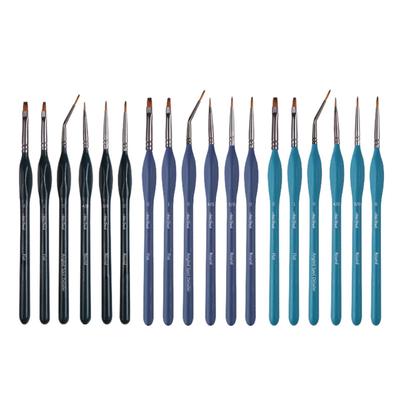 6 Stück Feine Detail Pinsel Miniatur Malpinsel Set für Acryl Aquarell Öl Gesicht Nagel Maßstabsmodell Malerei