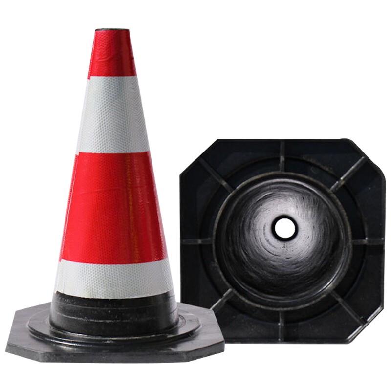 Bingyu BYlf-528 Reflective Rubber Traffic Safety Cone 48x30x30cm