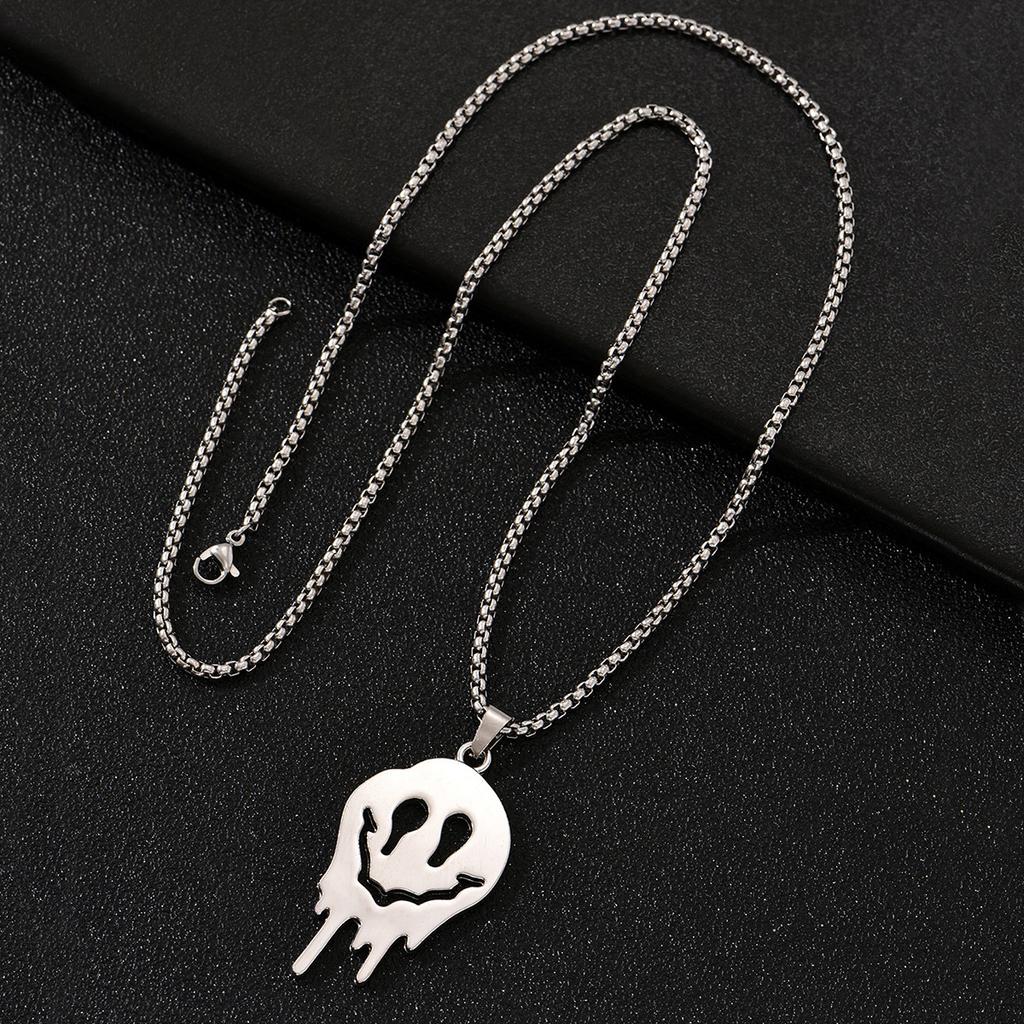 Halloween Gothic Skull Men's Necklace Pendant, Male and Female Personality Creative Couple Necklace