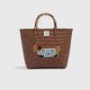 Handmade Rattan Woven Handbag: Retro Bamboo Straw Beach Basket