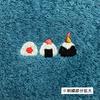 Kyosuke Hand 25 X 25 Onigiri Kurumin Embroidered Food Paper Band Japanese-made Towel, Imabari-made, 100% Cotton, Approx. Cm, (Rice Ball) Design, Blue,