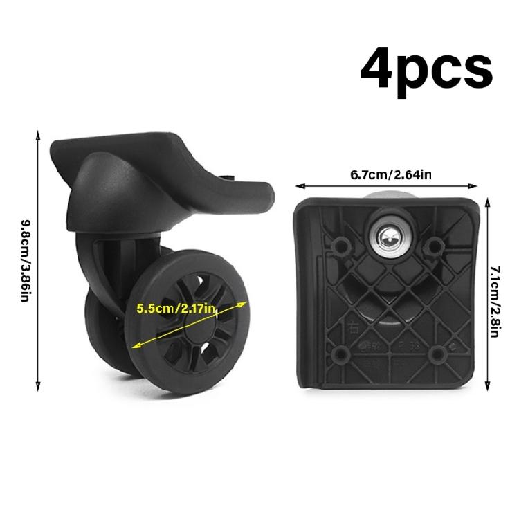 4 Pieces Travel Luggage Wheels Replacement Suitcase Accesories for Business Traveler and Families with Easy Installation