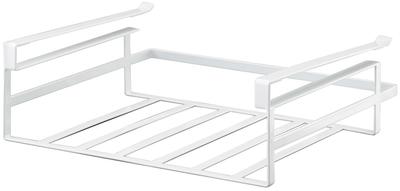 Estante de Almacenamiento Bajo Gabinete Yamazaki, Grande, Blanco, Aprox. W30.5 x D26 x H9.5cm, Torre 7111