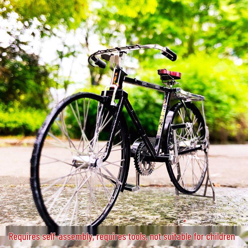 Retro 3D Metal Bicycle Puzzle: DIY Nostalgic Handmade Assembly Model