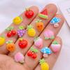 50Pcs New Cute Resin 8-12mm Mini Cherry Watermelon Fruits Series Flat Back Manicure Parts Embellishments For Hair Bows