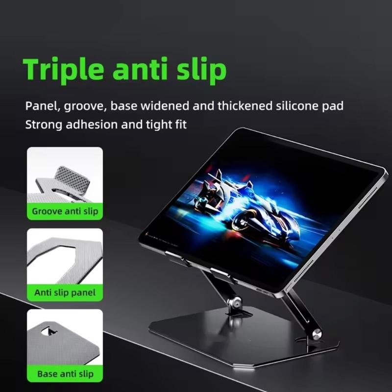 Metal Laptop Holder Stand with Double Arm Designing Desktop Cooling Bracket for Gaming and Home Office Use