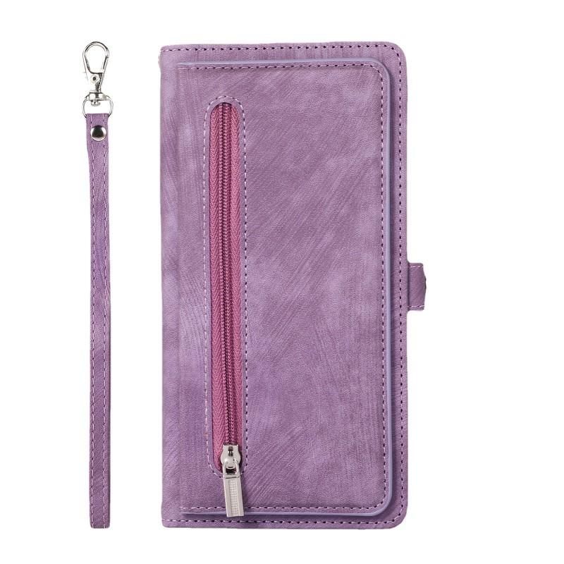 Multi-Function Zipper Wallet Case IPhone 15 With Flip Cover Design TPU Protective Phone Sleeve