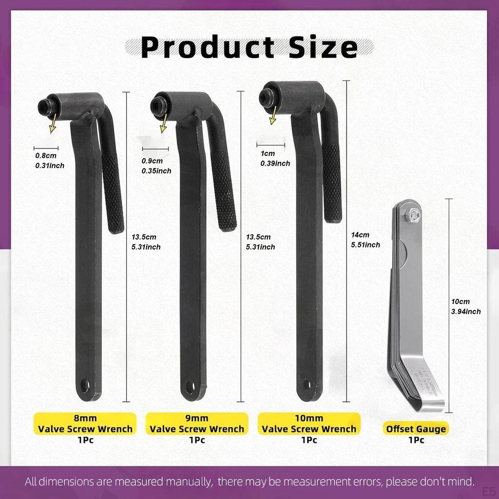 Feeler Gauge Tool Double Marked for Thickness/Wide Sizes Automotive Metal Metric Measurement