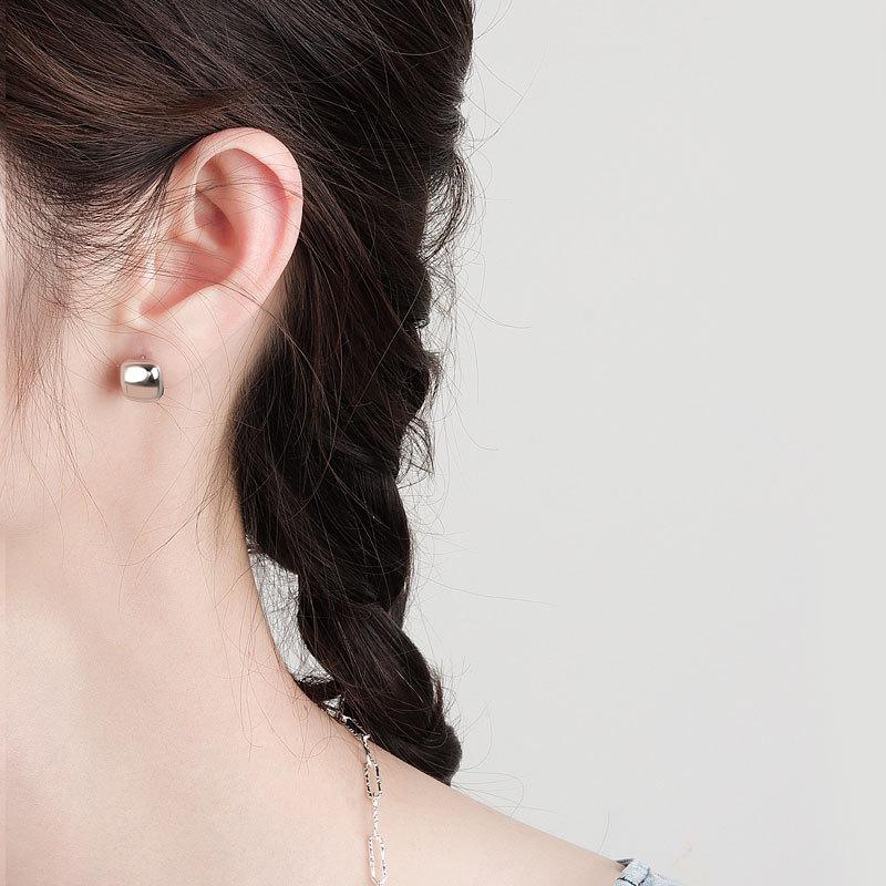 S925 Silver Minimalist Vintage Geometric Oval Hoop Earrings Simple Elegant Circle Ear Cuffs For Women Fashion Jewelry