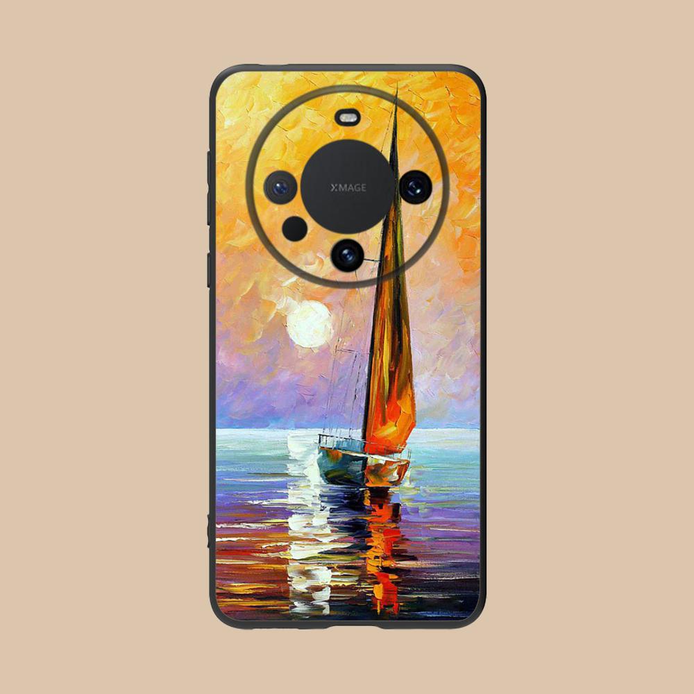 Abstract Oil Painting Phone Case for Huawei Mate 60 50 40 30 20 10 Pro Plus Lite E 5G Soft TPU Shockproof Cover