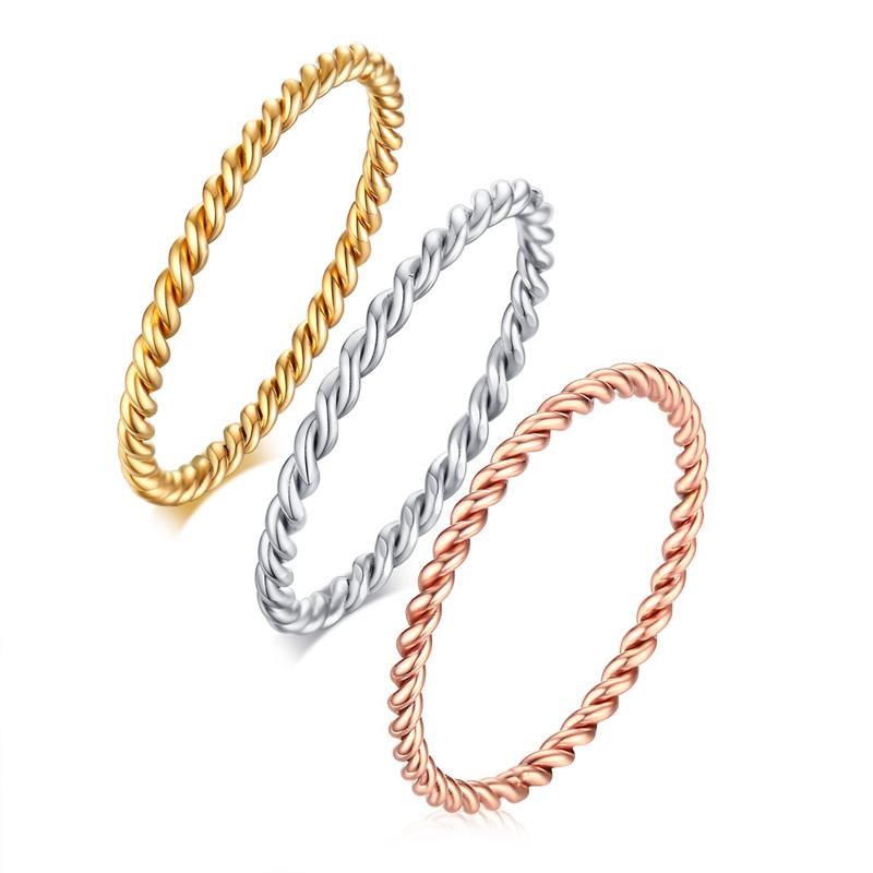 Chic Elegant Simple Rings for Women, Stainless Steel Jewelry 4 белый