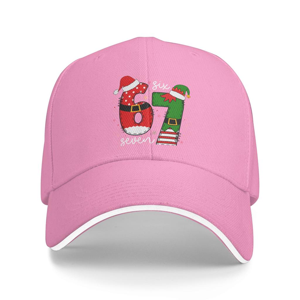 Six Seven Christmas Funny 67 Meme Casual Baseball Cap Summer Trucker Hat Sun-Proof Hip Hop Hats Women Streetwear Baseball Caps