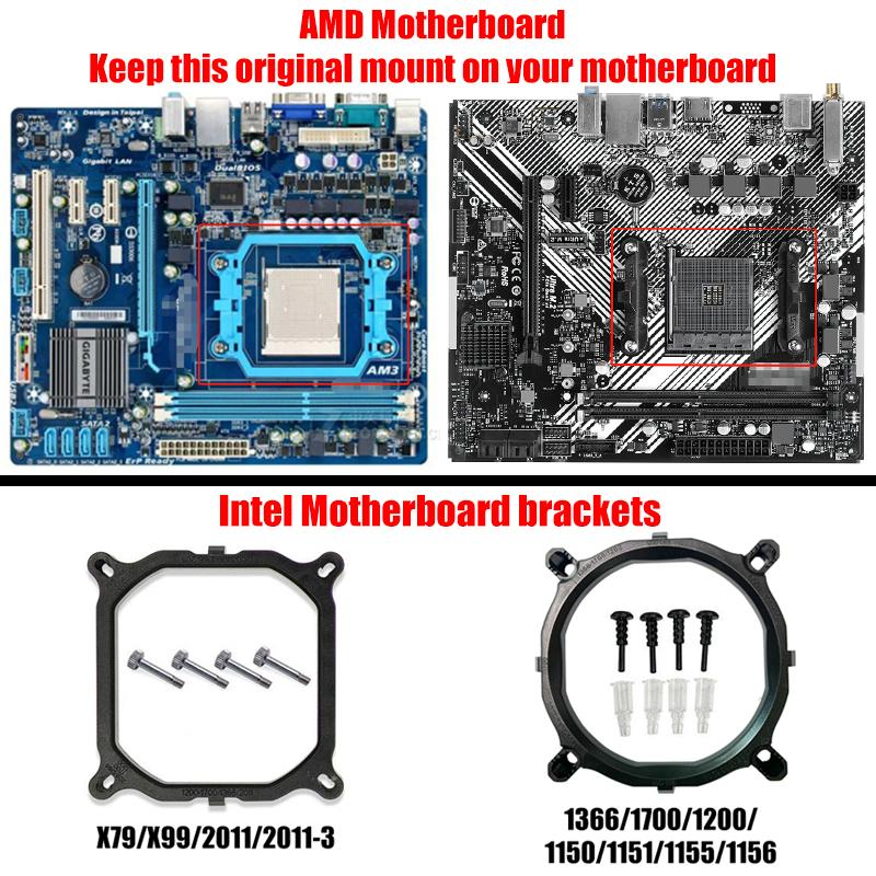 6 Heat Pipe CPU Air-Cooled Cooler 4Pin PWM PC Radiator Fan for Intel LGA 1366 1700 1200 1150 1151 1155 2011 X79 X99 AM3 AM4 AM5