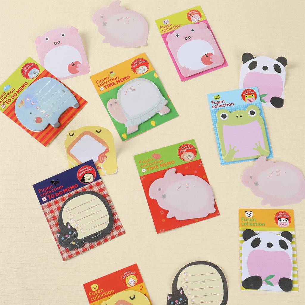 Creative Cartoon Cute Animal Note Stickers Sticky Notes And Convenient Message Stickers Messages Removable Index Animal Stickers