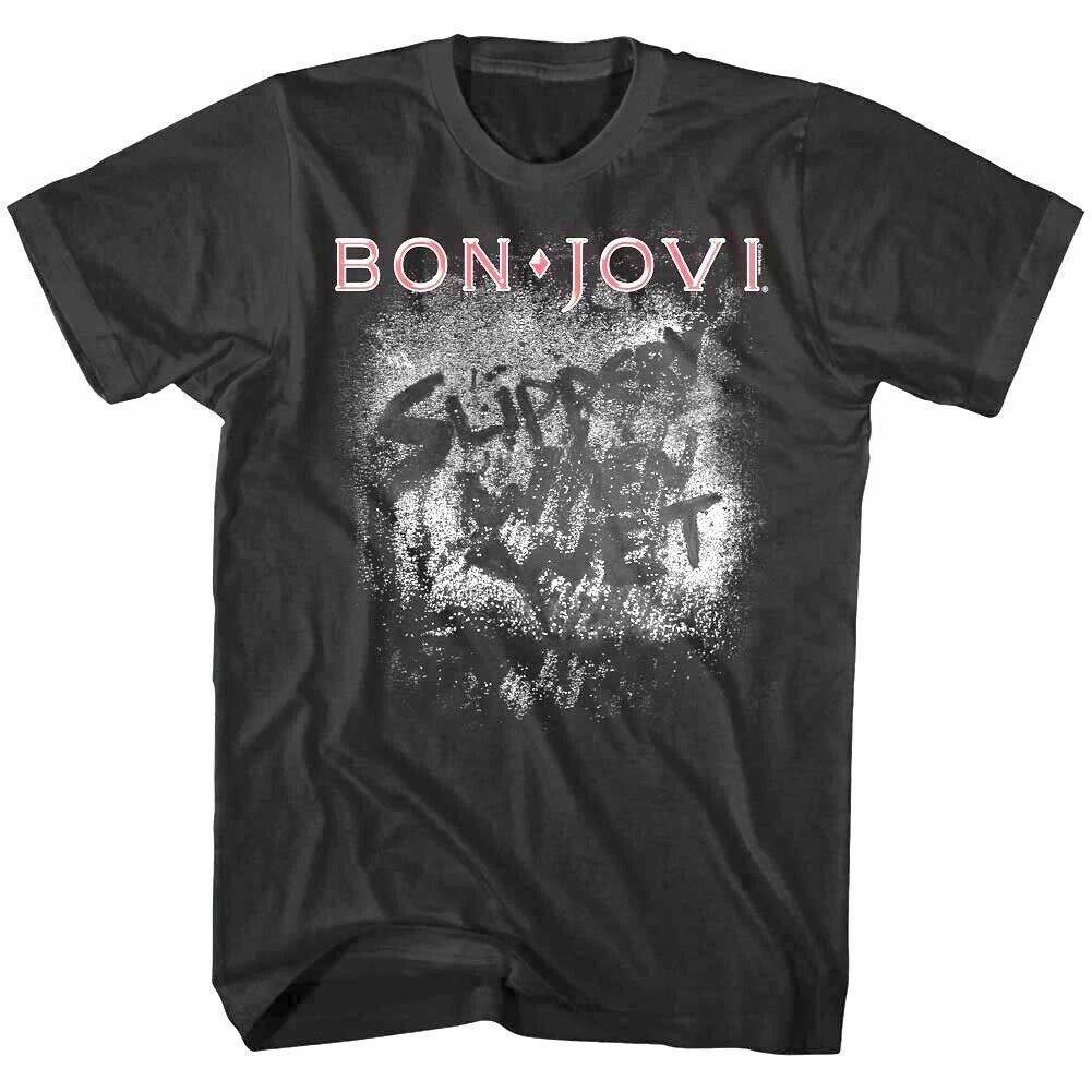 

Bon Jovi Slippery When Wet Пар Мужская футболка Обложка рок-альбома Концертный мерч 4XL