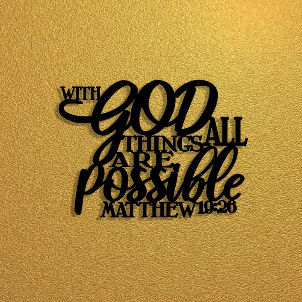 Metal Wall Art Scripture Decor Bohemian Style Gift Home Accent