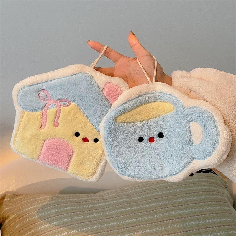 Cartoon Hand Towel Cute Kitchen Towels Bathroom Hand Towel Kitchen Cleanning Cloth Handkerchief Bath Serviettes Hand Cloths