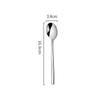 1 cucchiaio in acciaio inox con manico lungo, in argento, per caffè, tè, dessert, miscelazione, zuppa, utensili per bere, posate, stoviglie da cucina