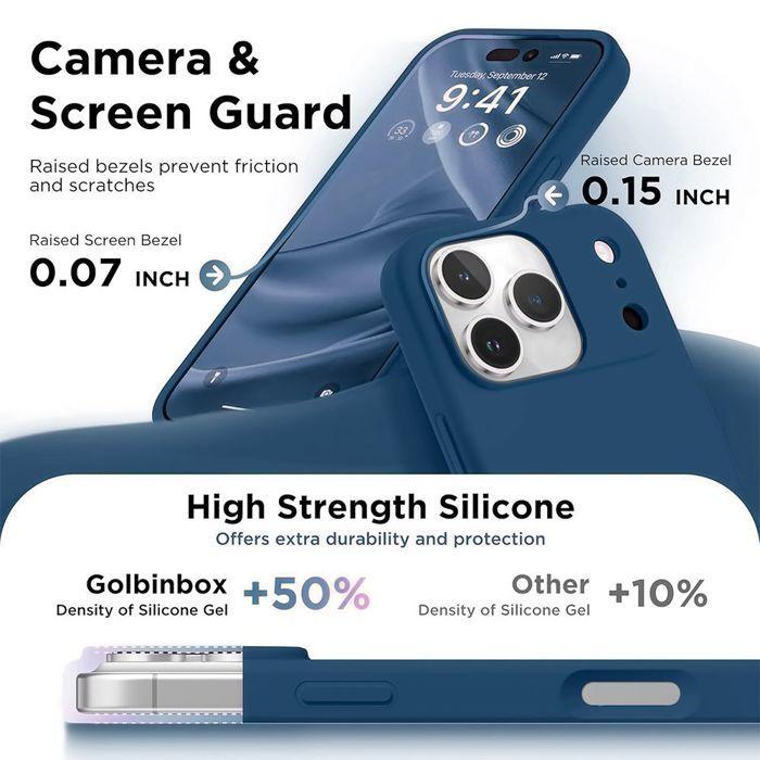 Coque avec Cordon - BOOLING - pour iPhone 17 Pro Max - Antichoc Anti-Rayures Bleu Marine