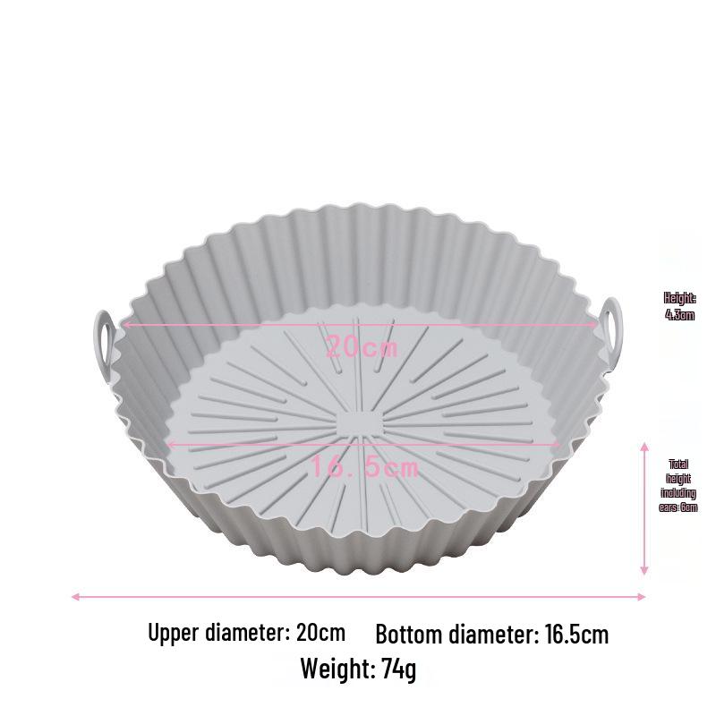 Customized Silicone Air Fryer Baking Pan, High-Temp Resistant, Reusable, Oven & Microwave Safe