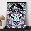 5D DIY Diamond Painting Lady Termani Dark Neon Tarot Style Illustration Full Round Diamond Mosaic Cartoon Dog Embroidery Art Painting HomeDecor