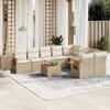 VidaXL Garden Lounge Set with Cushions 10 Pcs, Patio Sofas, Patio Furniture Set, Outdoor Furniture, Beige 3227150