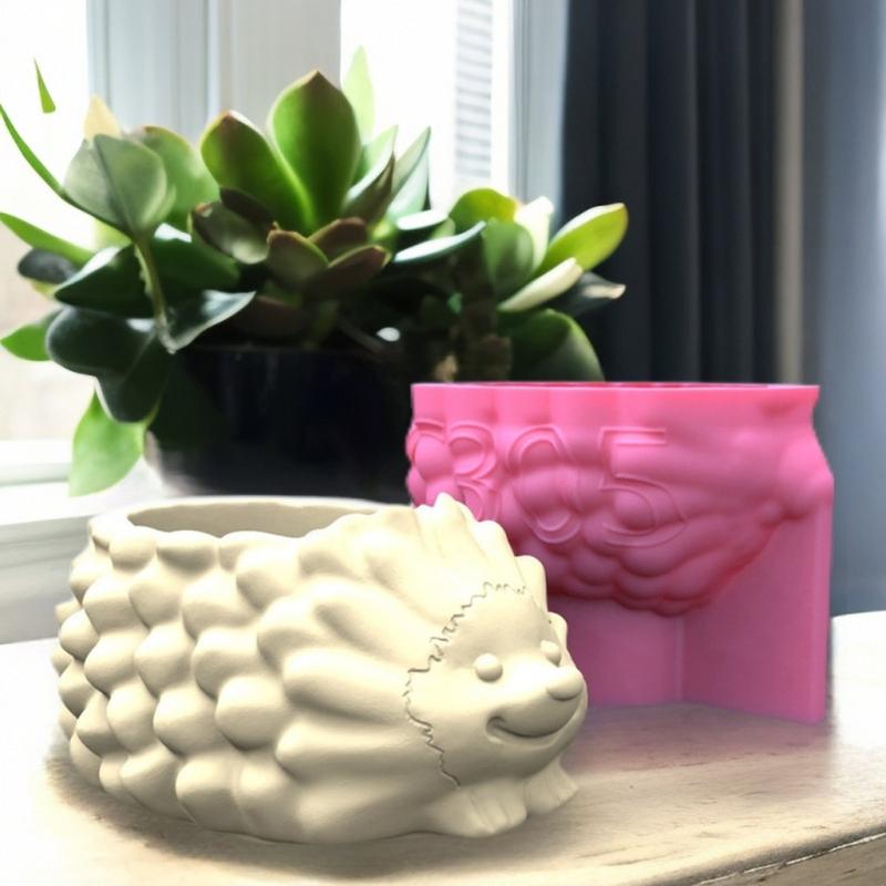 Silicone Mold 3D Hedgehog Flower  Mould  Handmade Crafts Plaster Candle Crystal Epoxy Resin Mold for Home Decors