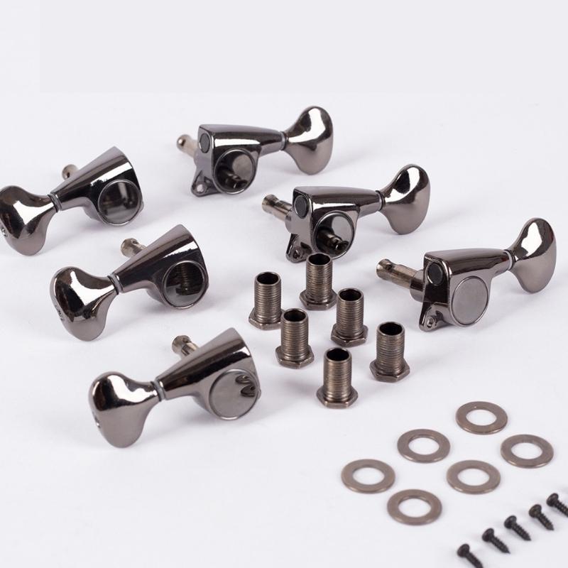 6pack Enclosed Guitar Tuning Pegs Electric Guitar Machine Head Metal Tuners for Easy Handling