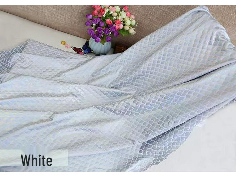 Iridescent Mermaid Fabric: Fish Scale, Laser, Stretch, Ideal for Costumes & Stage Decor