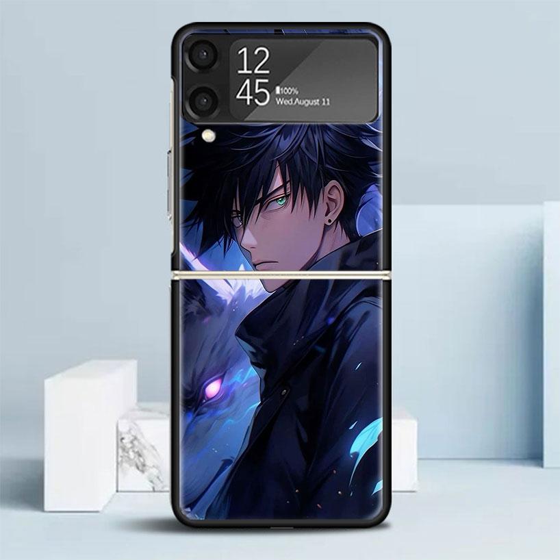 Kaisen J-Jujutsu Fushiguro Megumi Phone Case For Samsung Galaxy Z Flip7 Flip6 5G Flip5 Flip4 Flip3 ZFlip 7 6 3 4 5 Shockproof Ba