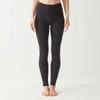 Gunze HOTMAGIC MH7861P Belly Warmer Cotton Fleece Long Black Women's Leggings, Blend, Lining, Moisture-Wicking, Heat-Generating, Length,