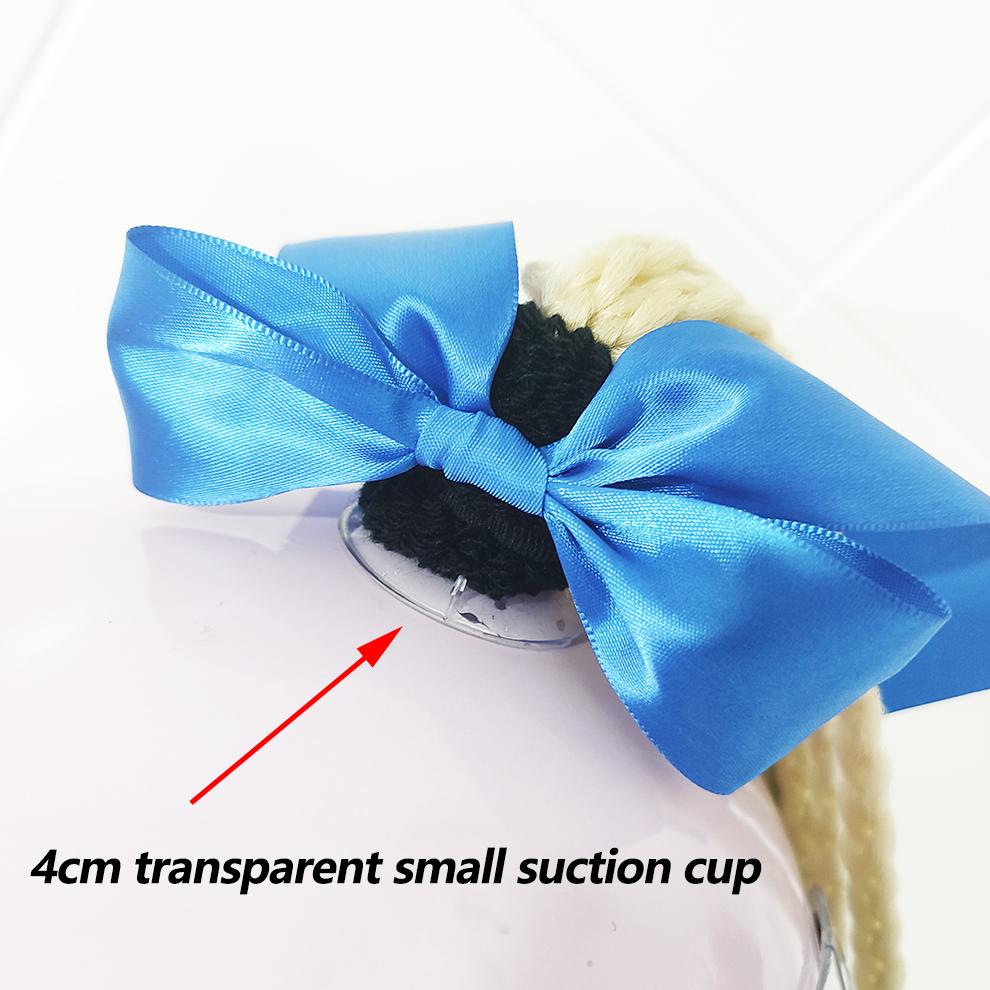 2pcs Quality Braids For Motorcycle Helmet Ponytail Sucker Braids Wig For Woman Helmet Decor Ears Twist Accessories 164 Colors