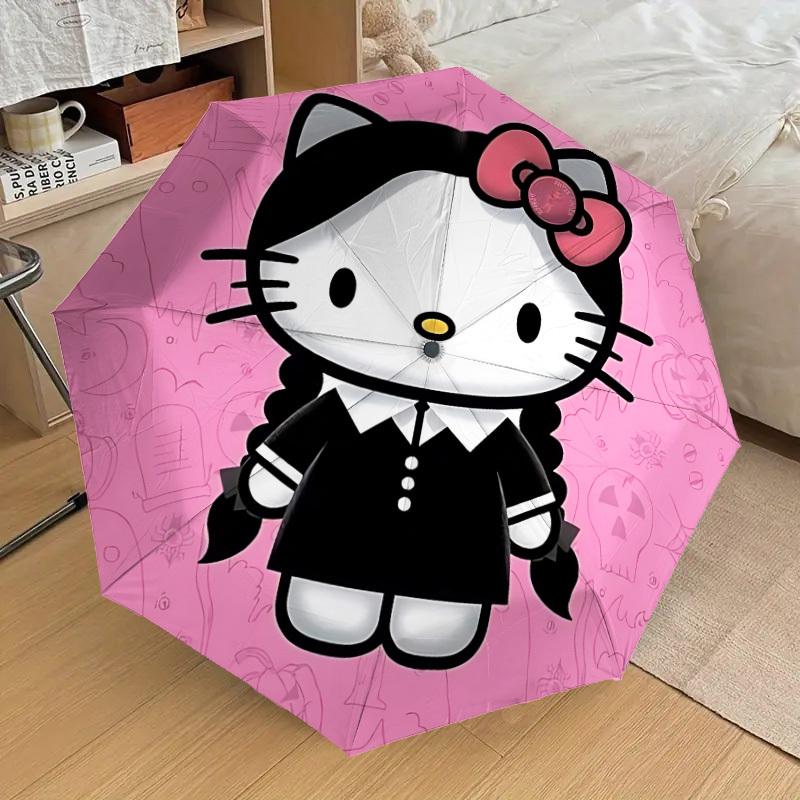 

1pc Halloween Hello Kitty Automatic Open/Close Umbrella, Lightweight Design for Everyone, Halloween & Christmas Gifts - Ideal for Daily, Formal, Party
