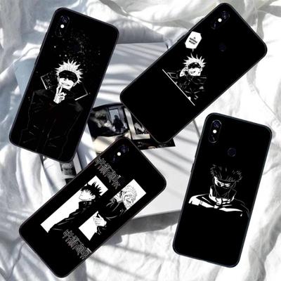 Jujutsu Kaisen Anime-Telefonhülle für Xiaomi Redmi Note 11 10 9T 8 7 Pro Redmi 9 9A 9C 8 7 6 weiche schwarze Telefonabdeckung