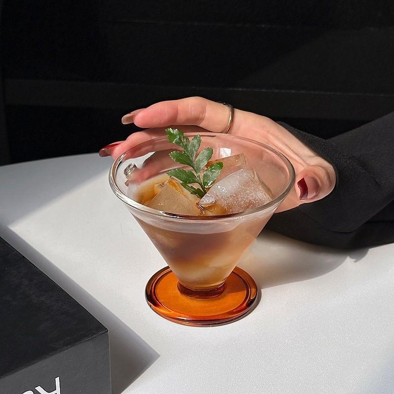 160ml French Martini Vintage Glass Cups Short Foot Cocktail Glasses Cups Creative Iced Coffee Dessert Cup Tumbler