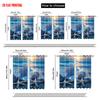 2pcs   plane printing Popular Curtain Panels Seashell and Pearl Beach Scene Polyester Fabric (without rod) All Seasons for