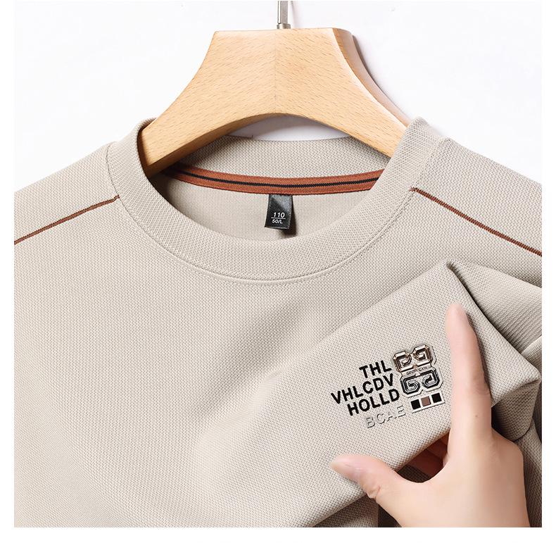 Herren Fleecegefüttertes Warmes Rundhals-Sweatshirt - Herbst/Winter Mode Langarm-Oberteil