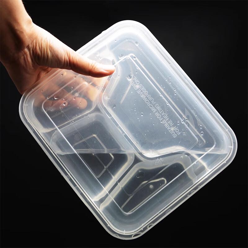 Disposable Rectangular Plastic Food Containers with Lids