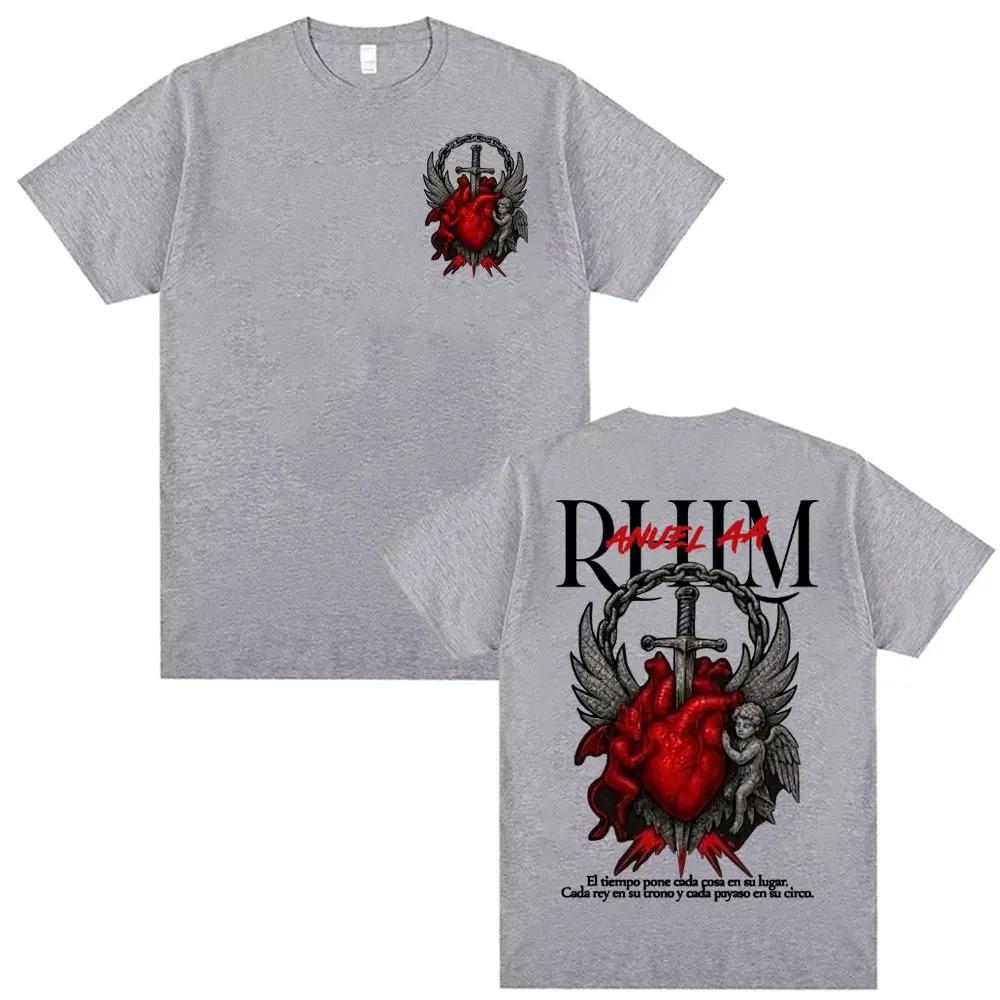 Rapper Anuel AA Rhlm 2 Album Tour Graphic T-shirts Men's Clothing Oversized Hip Hop Short Sleeve Unisex Sweatshirt Women Hoodies