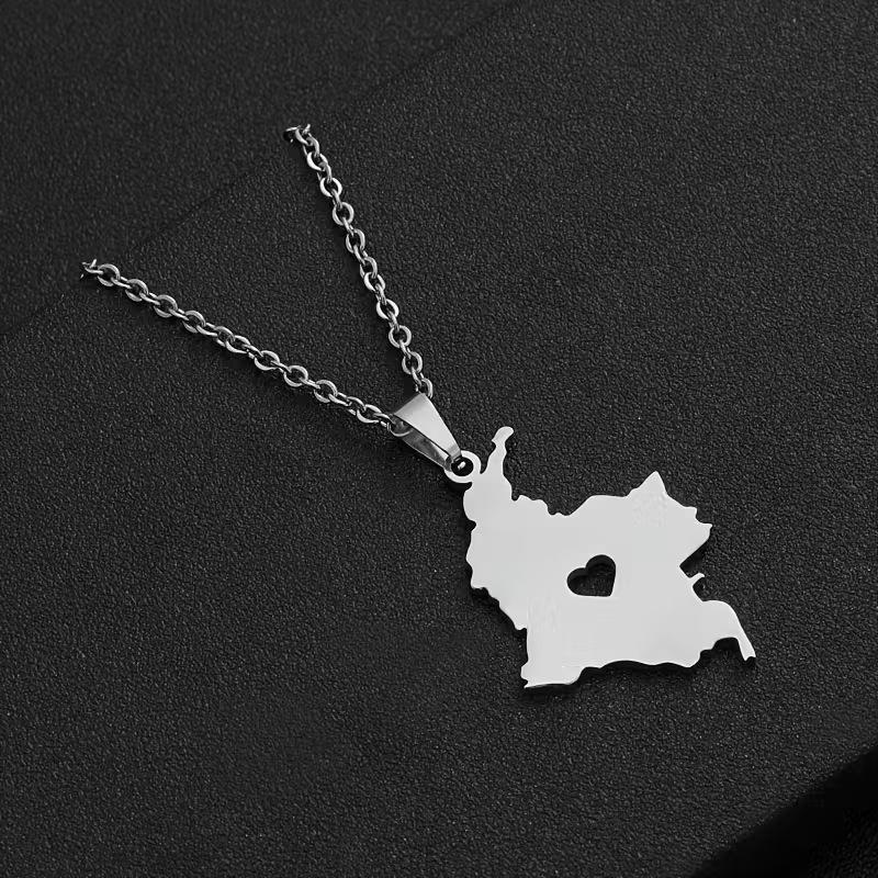Venezuela Map Pendant Necklace for Men and Women Necklace Sweater Chain Necklace Jewelry