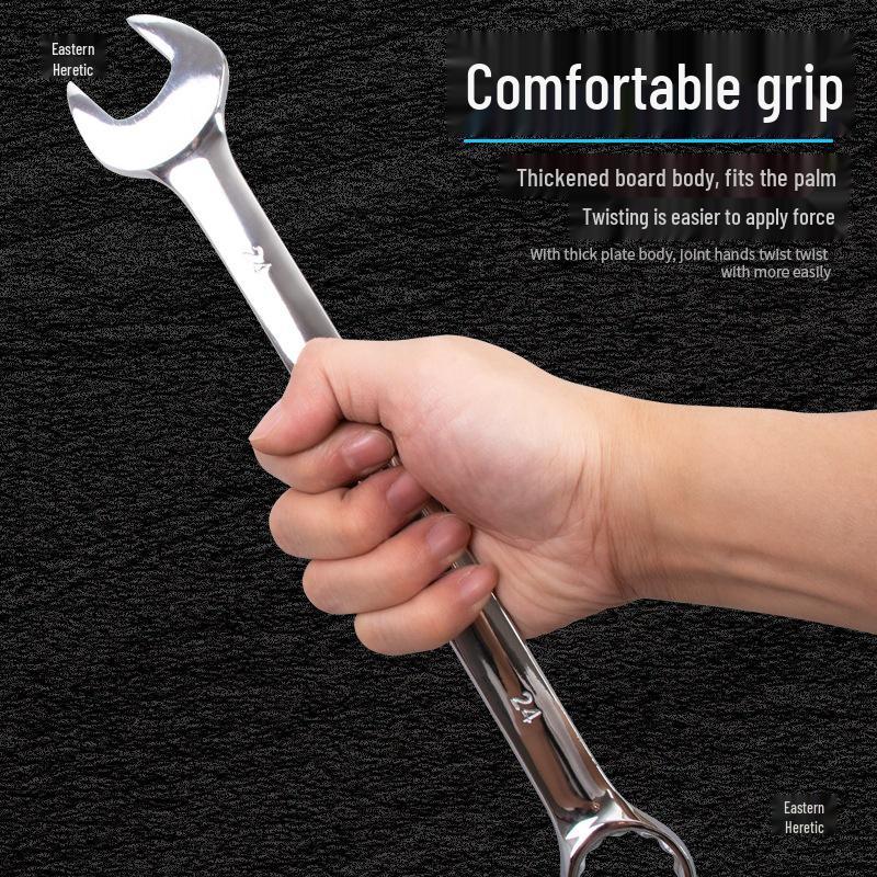 6-32mm Flower Double-Ended Open-End Wrench, Multi-Purpose Mirror Finish Tool for Auto Repair